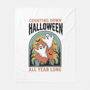 Halloween Countdown Shirt Vintage Graveyard Graphi Fleece Blanket