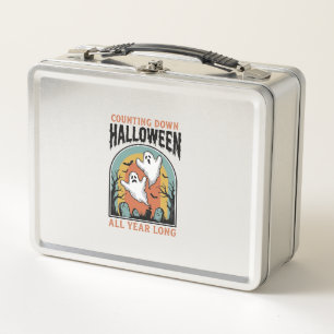 Halloween Countdown Shirt Vintage Graveyard Graphi Metal Lunch Box