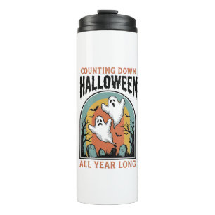 Halloween Countdown Shirt Vintage Graveyard Graphi Thermal Tumbler