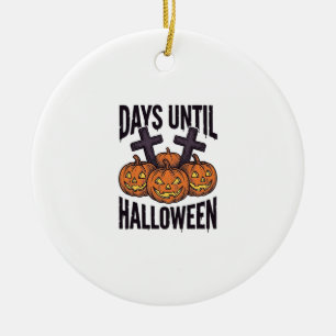 Halloween Countdown Shirt Vintage Pumpkin Design_1 Ceramic Tree Decoration