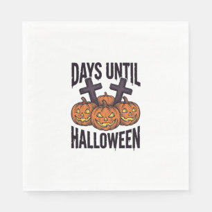 Halloween Countdown Shirt Vintage Pumpkin Design_1 Napkin
