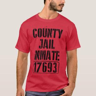 Halloween County Jail Inmate Orange Prisoner T-Shirt