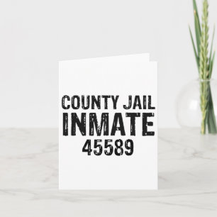 Halloween County Jail Inmate Prisoner Costume Part Card