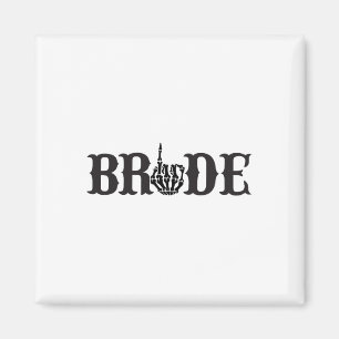 Halloween Couple Bride Groom Skeleton Matching Bri Magnet