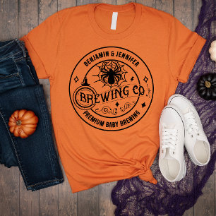 Halloween Couple Names Pregnancy Announcement T-Shirt