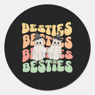 Halloween Couples Costume for Best Friends Besties Classic Round Sticker