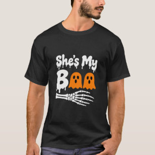 Halloween Couples Shes My Boo Ghost Romance T-Shirt