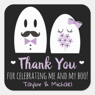 Halloween Couples Wedding Thank You Stickers