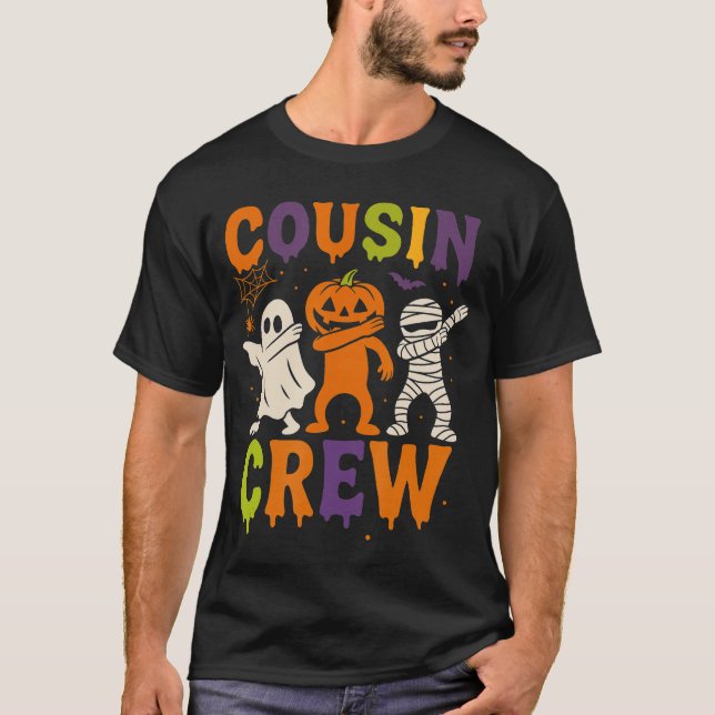Halloween Cousin Crew 2025 Matching Cousins Spooky T-Shirt (Front)