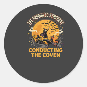 Halloween Coven Conductor Classic Round Sticker