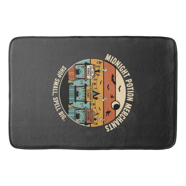 Halloween Coven Night Market Bath Mat (Front)
