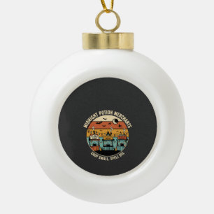 Halloween Coven Night Market Ceramic Ball Christmas Ornament