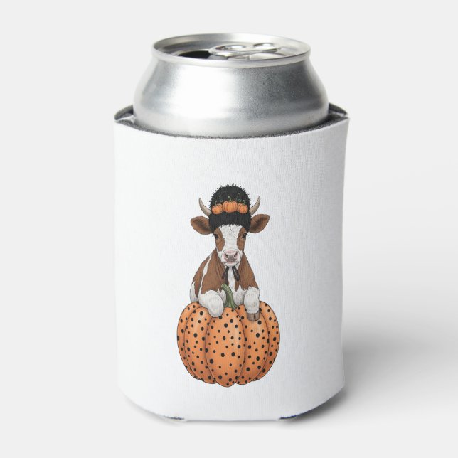 Halloween Cow 2 Can Cooler (Can Front)