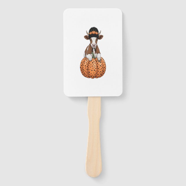 Halloween Cow 2 Hand Fan (Front)