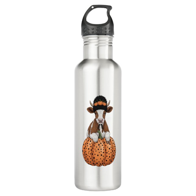 Halloween Cow 710 Ml Water Bottle (Front)