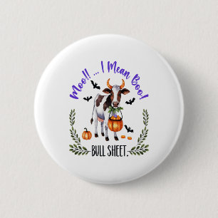 Halloween Cow Bull Sheet 6 Cm Round Badge