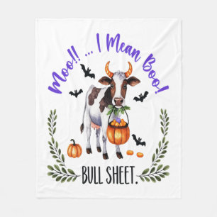Halloween Cow Bull Sheet Fleece Blanket