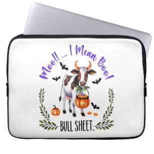 Halloween Cow Bull Sheet Laptop Sleeve