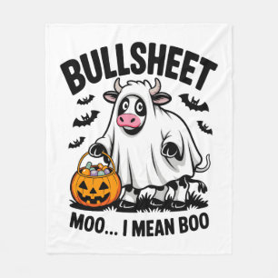 halloween cow fleece blanket