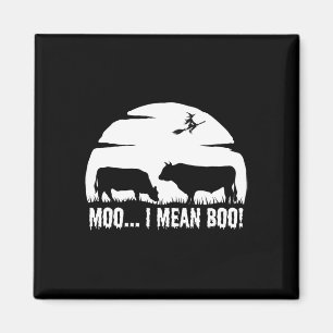 Halloween Cow Funny night legend dairy moo not boo Magnet