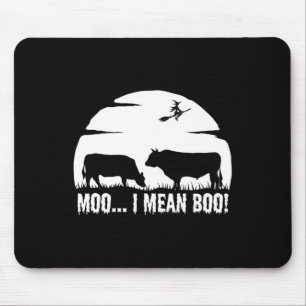 Halloween Cow Funny night legend dairy moo not boo Mouse Mat