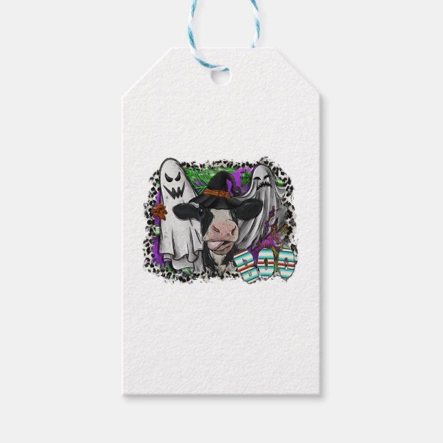 Halloween Cow  Gift Tags (Front)