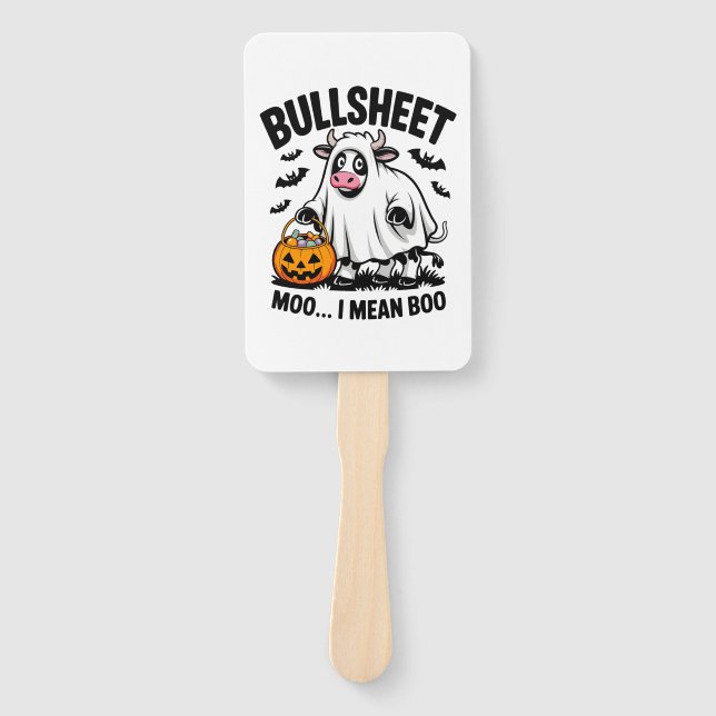 halloween cow hand fan (Front)