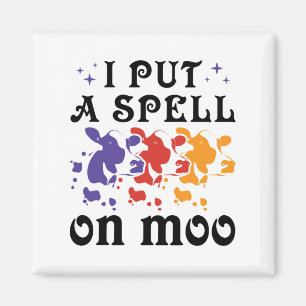 Halloween Cow I Put a Spell on Moo Magnet