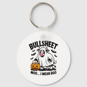 halloween cow key ring