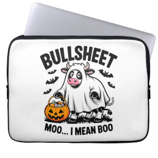 halloween cow laptop sleeve