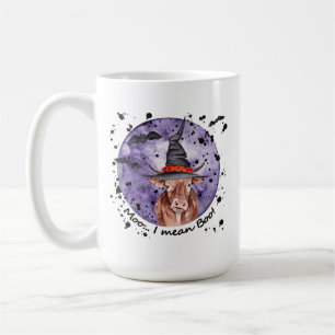 Halloween Cow Moo I Mean Boo Funny Coffee Mug