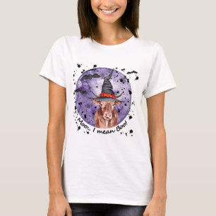 Halloween Cow Moo I Mean Boo Funny T-Shirt