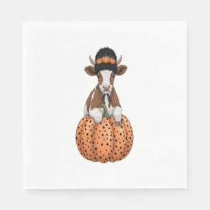Halloween Cow Napkin