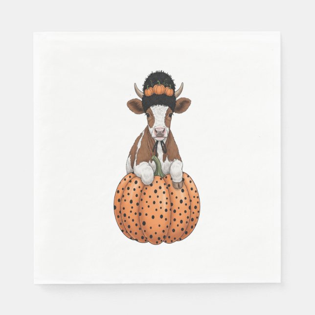 Halloween Cow Napkin (Front)