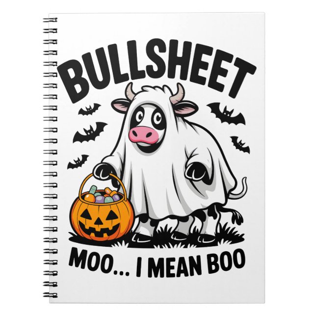 halloween cow notebook (Front)