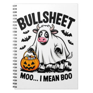 halloween cow notebook