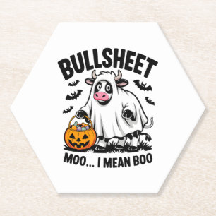 halloween cow paper coaster