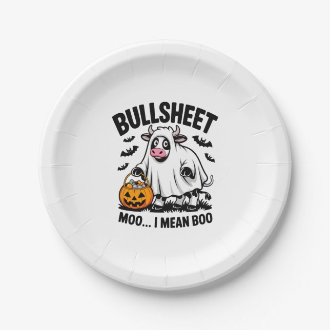 halloween cow paper plate (Front)