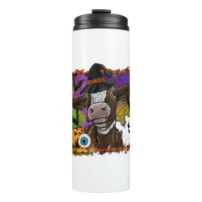 Halloween Cow Thermal Tumbler (Front)