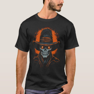 Halloween Cowboy Skull Western Country Spooky Ghos T-Shirt