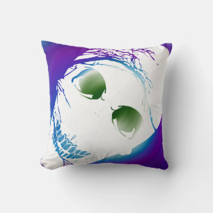 Halloween Cracked Skull with Magic Colours 2 Cushion