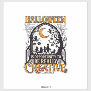 Halloween Creative Kids Silhouette Crescent Moon W