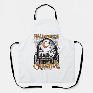 Halloween Creative Kids Silhouette Crescent Moon W Apron