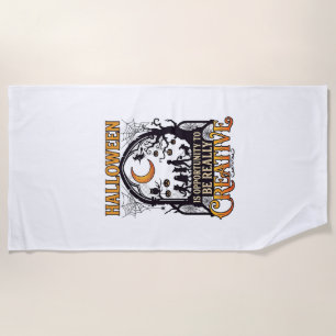 Halloween Creative Kids Silhouette Crescent Moon W Beach Towel