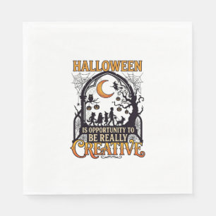 Halloween Creative Kids Silhouette Crescent Moon W Napkin