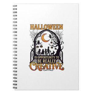 Halloween Creative Kids Silhouette Crescent Moon W Notebook