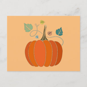 Halloween Creative Pumpkin Vegetable Design   Postcard