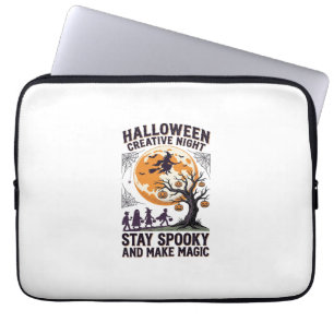 Halloween Creative Shirt Vintage Spooky Moon Art_1 Laptop Sleeve