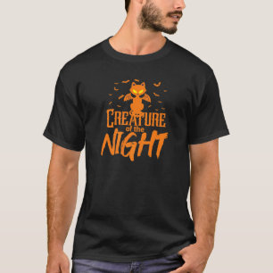 Halloween Creature Of The Night Scary Cat Bats T-Shirt