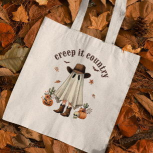 Halloween Creep It Country Ghost Tote Bag